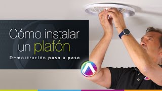 🙋‍♂️ ¡FÁCIL y RÁPIDO Cómo instalar una lámpara plafón de techo [upl. by Lettig586]