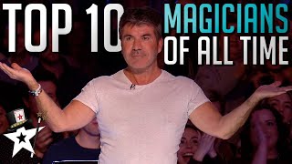 Top 10 BEST Magicians OF ALL TIME on Britains Got Talent [upl. by Kcirredal494]