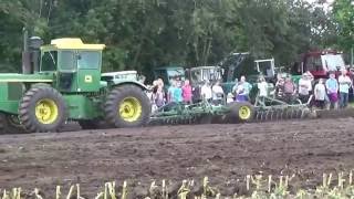 JOHN DEERE 7020 KNIKTREKKER MET SCHIJVENEG HISTORISCHER FELTAG amp NORDHORN [upl. by Riebling]