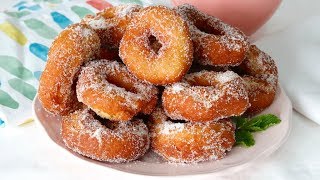 Rosquillas Fritas ⭐️ ¡Muy Esponjosas [upl. by Enyamart]