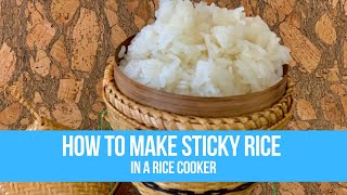 How to make sticky rice in a rice cooker  Neenas Thai Kitchen [upl. by Eilah]