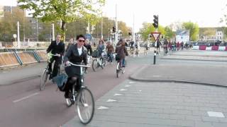 Bicycle Rush Hour Utrecht Netherlands 67 [upl. by Gilligan360]