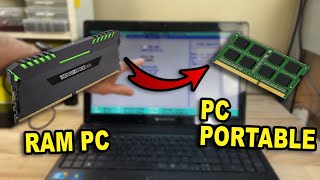 Comment changer la barette de RAM dun PC portable [upl. by Guthrie]