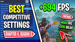 The BEST Fortnite Settings in Chapter 4 Season 3 🔧 NEW Settings HUGE FPS Boost amp More [upl. by Aliban]