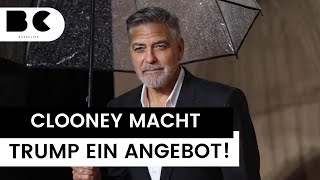 USWahl George Clooney 63 macht Donald Trump ein Angebot [upl. by Shanan]