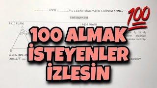 11 SINIF MATEMATİK 1 DÖNEM 1 YAZILI SORULARI [upl. by Llerehs843]