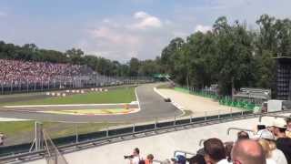 The view from Grandstand 6c on Prima Variante at Monza 2014 Italian Formula 1 Grand Prix [upl. by Jaeger981]