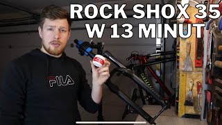 SERWIS AMORTYZATORA W 13 MINUT  ROCK SHOX 35 SILVER [upl. by Ennaharas]