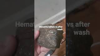 Hematite rock 🪨 Before vs After rock [upl. by Oiramel690]