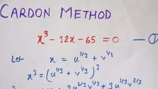 Cardans Method  Problem 1BSc [upl. by Drofdeb]