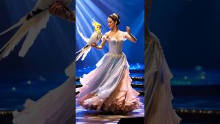 The Woman Performs a Fusion with a Yellow Cockatiel on AGT agt americagottalent magic [upl. by Edyaw]