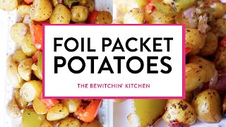 Foil Packet Potatoes Recipe  super easy way to grill potatoes [upl. by Kosey713]