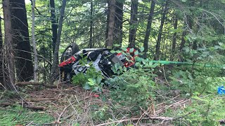 Schoppernau Motorradfahrer stürzte in Tobel [upl. by Lebyram]