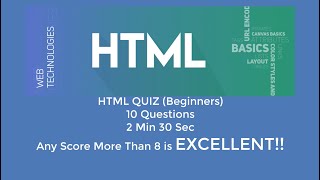 HTML Quiz Questions and Answers  Check your knowledge  HTML MCQ  Interview Questions [upl. by Davena]