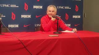 Duquesne MBB Coach Keith Dambrot 21724 [upl. by Nanci]