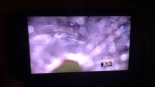 Bat hits camera MLB Yankees amp rangers Alcs [upl. by Hares312]