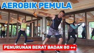 SENAM AEROBIK PENURUNAN BERAT BADAN 80 KE ATAS [upl. by Blunk114]