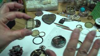 Mixing Pouring and Creating Altered Art Bezels With ICE Resin [upl. by Yancy]