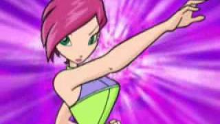 Winxclub Stella Tecna Musa and Flora transformation [upl. by Makell138]