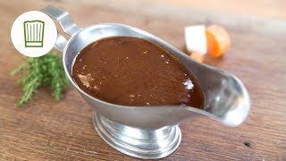 Braune Jus amp Demi Glace Sauce herstellen  Chefkochde [upl. by Eliathan968]