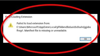 failed to load extension from cusersAccerPCAstoreui manifest file is missing or unreada [upl. by Chita649]