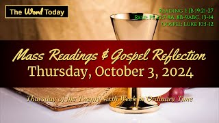 Todays Catholic Mass Readings amp Gospel Reflection  Thursday October 3 2024 [upl. by Rangel]