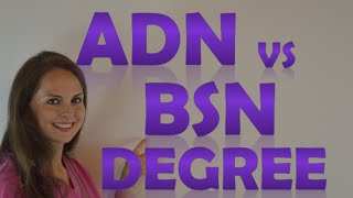 ADN vs BSN  What is the Difference between Associates amp Bachelors Degree in Nursing [upl. by Nocam697]