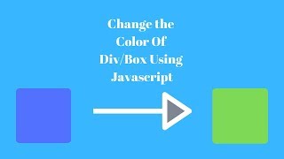 how to change the color of div using java script on click Div color change with javascript [upl. by Hafeetal]