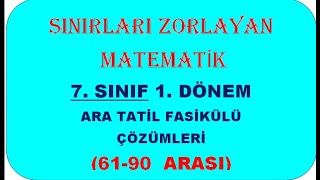 ARA TATİL 7SINIF MATEMATİK 1DONEM SORU FASİKÜLÜ ÇÖZÜMLERİ 6190 ARASI [upl. by Bronson]