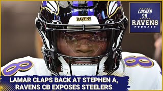 Lamar Jackson claps back at Stephen A Smith for slander attack Baltimore Ravens CB exposes Steelers [upl. by Eiffub]