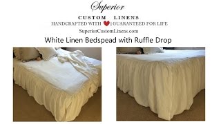 Bedspreads Bed Cover Ruffle Bedding Handmade by Superior Custom Linens [upl. by Ender]