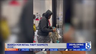 Authorities in Irvine searching for retail theft suspects after brazen heist at Sunglass Hut [upl. by Sharma]