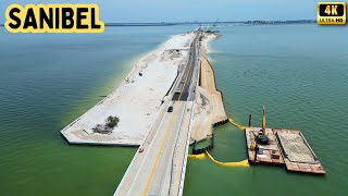 Sanibel Island Causeway  Full Causeway Aerial View [upl. by Atineg]