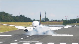 Aéroport de La Rochelle LFBH Mirage 2000 D CRJ1000 Boeing 737800 et Atlantique 2 Marine Nationale [upl. by Ydde]