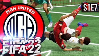 OUR FIRST SERIOUS INJURY  FIFA 22 MGH UNITED CAREER MODE S1E7 [upl. by Ranna]