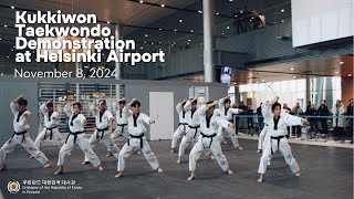 Kukkiwon Taekwondo Demonstration at Helsinki Airport on Nov8 [upl. by Annecorinne]