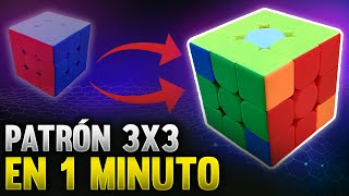 PATRÓN para el cubo 3x3  Paso a Paso y RÁPIDO [upl. by Samoht812]