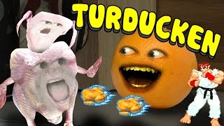 Annoying Orange  Turducken ft Joe Bereta Ethan Newberry amp Mikeybolts [upl. by Ronyam]