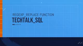 Regexp Replace Function Oracle  Replacing the special characters in sql [upl. by Atinoj393]