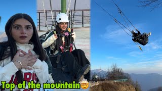 Fariha or saba ko khatarnak ride karwadi mountain ke upper😳  Baku to gabala by road trip😍🇦🇿 [upl. by Nilram]