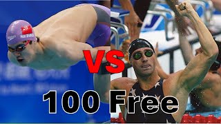 Pan Zhanles 100 Freestyle World Record vs Jason Lezaks 4606 100 Freestyle Relay Split [upl. by Nolat]