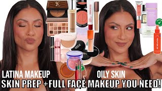 SKIN CARE MAKEUP PREP  FULL FACE new HIGH END MAKEUP YOU NEED  WEAR TEST brown skin MagdalineJ [upl. by Arateehc]