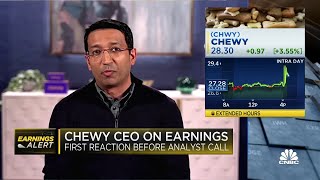 The consumer is slightly more discerning coming out of Q2 says Chewy CEO Sumit Singh [upl. by Rebane]