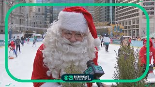 SEPTA Santa Express kicks off Christmas in Philadelphias Center City [upl. by Cormack]