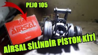 PEJO 105 MOTOR TOPLAMA  AİRSAL SİLİNDİR PİSTON KİT TAKTIM pejo105 [upl. by Browne]