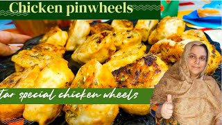 Chicken pinwheels samosa Ramzan special recipe chicken stuffing fry recipe by Foody family [upl. by Dnalevets]