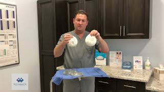 Dr Weinrach discusses differences between breast implants brands fillers shells profiles [upl. by Annoyk503]