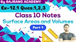 VOLUME AND SURFACE AREA CLASS 10 EXERCISE 121 Ques 123 ncertsolutions volume boardexam2025 [upl. by Tsugua]