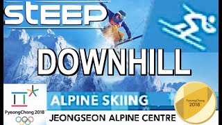 STEEP Olympic Games quotDOWNHILLquot Alpine Skiing Gold amp GoProView [upl. by Eirruc]