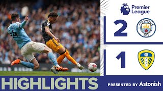 HIGHLIGHTS  MANCHESTER CITY 21 LEEDS UNITED  PREMIER LEAGUE [upl. by Nilek143]